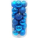 Набір ялинкових іграшок Bambi Кулі 24 шт. Блакитний (6279-1)