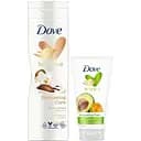 Набір Dove: Лосьйон для тіла Обійми ніжності 250 мл + Крем для рук з олією авокадо та екстрактом календули 75 мл