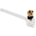 Трубка курильна скляна D&K Череп DK-8587 Gold (17470)