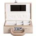 Кейс-органайзер для прикрас Yiwu з кодовим замком 24x16x9.5 см кремовий HP-5-24CR