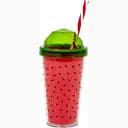 Склянка Herevin Watermelon з трубочкою і подвійною стінкою 540 мл  (161349-010)