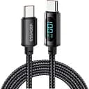 Кабель Essager Enjoy LED Digital Display USB Cable Type C to Type C 100W 2 м Black (EXCTT1-XYA01-P)