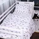 Комплект постельного белья MirSon Poplin Line Kids 03 Animals 110х140 см бежевый (2200009712869)