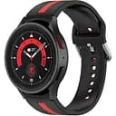 Ремешок для Samsung Galaxy Watch 7 - черно-красный ширина крепления 20мм силикон Watchbands D2 (W48-3WB38062604)