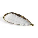 Фарфоровое блюдо для сервировки стола 37×13×2.5 (см) блюдо для подачи закусок Белый с золотом Yiwu CJY-145