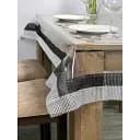 Скатертина силіконова з чорно-срібною стразовою стрічкою 310х140 см