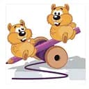 Набор для росписи по номерам Игривые бурундуки, 30x30 см, ES029