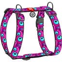 Шлея для собак Waudog Nylon Глаз монстра анатомическая H-образная с QR паспортом XL 55-95 см