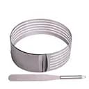 Форма для бісквіту Kamille регульована, з отворами для нарізки та ножем, 15-22 см (KM-7788)