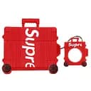 Силіконовий футляр Brand для навушників AirPods 3 + кільце Supreme red