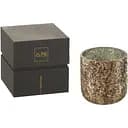 Свеча J-line ароматическая в стеклянной вазе золотого цвета аромат восточный гурманский время горения 60 часов Бельгия (35615)