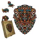 Пазл деревянный Сказочный Левчик, А5, Деревянная коробка 35 элементов