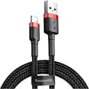 Кабель Baseus Cafule Cable USB for IP 2A 0.5m Red/Black (CATKLF-V91)