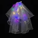 Аксесуар для волосся фата на заколці 50 см, світло 3 режими, на батарейках (В асортименті)