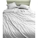 Комплект постільної білизни Ecotton Light Grey євро полисатин світло-сірий (25191)