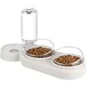 Подвійна миска для тварин Semi Animal Bowl White з автоматичною напувалкою 500 мл