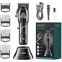 Професійна машинка для стрижки з підставкою VGR V-653 тример для чоловіків чорна 5 Вт