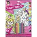 Розмальовка Grafix Єдиноріг А4 з олівцями 5 аркушів (150075_2)