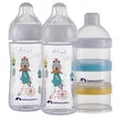 Набор для кормления Bebe Confort: бутылочки Emotion PP Bottle, 270 мл, 2 шт. + диспенсер Urban Garden, белый (3102202040)