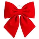 Бархатный бант для декора Yiwu со стразами на елку и двери 35×45 (см) Красный CR-2-7