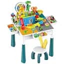 Детский столик HX 839-85 B игровой набор многофункциональный с конструктором стулом и колесом обозрения