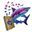 Деревянный фигурный пазл Таинственная Акула, А1, Картонная коробка 500+ элементов