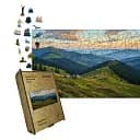 Дерев'яний фігурний пазл Карпати, А3, Дерев'яна коробка 200 елементів