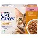 Набор влажного корма для кошек Purina Cat Chow Adult с лососем и зеленой фасолью 85 г х 10 шт.