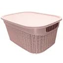 Корзина Ucsan Plastik KNIT прямокутна з кришкою пурпурно-рожевий 9 л (189008.1)