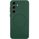 Чохол Silicone Cover Lakshmi Full Camera (AA) with MagFit для Samsung Galaxy S25 Зелений / Dark green