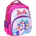 Дитячий рюкзак FG240502003A з двома відділеннями та зовнішньою кишенею, рожевий з принтом єдинорога