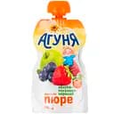 Пюре Агуня Яблоко-клубника-черника гомогенизированное стерилизованное для детей от 6 месяцев 90 г