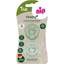 Пустышка круглая Nip Вишенка 0-6 мес. размер 1 зеленая 2 шт. (91032-51)