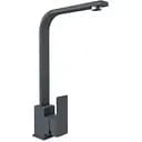 Змішувач кухонний Platinum 179 NES (3007) поворотний одноважільний з нержавіючої сталі сірий мусон