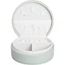 Скринька-органайзер для прикрас Yiwu дорожня на кнопці 10x9x4.5 см оливкова HP-5-31GR