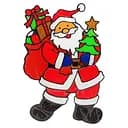 Силиконовая наклейка на стекло "Санта Клаус" 13-65-1, 25 х 30 см