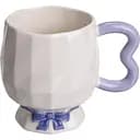 Чашка порцелянова Yiwu на ніжці 400 мл бузковий Yiwu FM-39A