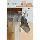 Скатертина силіконова з чорною стразовою стрічкою з камінцями подвійною 250х100 см