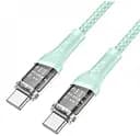 Кабель Hoco U111 Transparent Discovery 60W Type-C to Type-C (1.2 м)