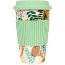 Чашка Keramia Flower story с силиконовой крышкой 440 мл бирюзовая (21-279-123)