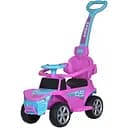 Дитяча каталка-толокар Bambi Racer 2 в 1 з музикою та світлом, рожева з блакитним