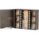 Подарунковий набір Whiskey Stones камені для віскі в дерев'яному пеналі №6 + декантер + 6 склянок Rocco Selecta + щипці + мішечок