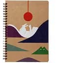 Блокнот Kiri sketch Кіт та сонце еко крафт-картон  11134-KR формат А5 на пружині   