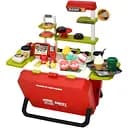 Игровой набор 668-161-62-1 для детей Магазин сладостей с прилавком и продуктами в чемодане красный