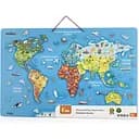 Пазл магнітний Viga Toys Карта світу з маркерною дошкою українська мова (44508)