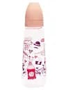Пляшечка для годування Lindo, з силіконовою соскою, 250 мл, рожевий (Pk 054 роз)