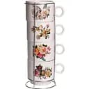 Набор чашек фарфоровых Flower 4 шт. 300 мл FM-7