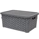 Кошик Diomedea з кришкою 29.7x19.6x13 см 6 л сірий (К12-130) 