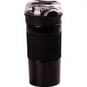 Термокружка 400 мл с трубочкой и крышкой на защелке, черный Happy Life HPGM3001B