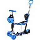 Детский самокат Bambi SC20482 с родительской ручкой колеса PU со светом Синий